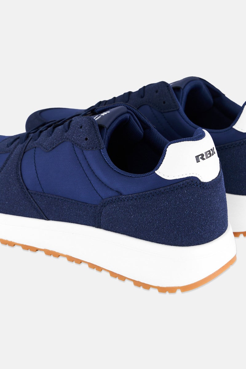 RBX Men Brand Logo Lace Up Outdoor Shoes, Navy - Image 4